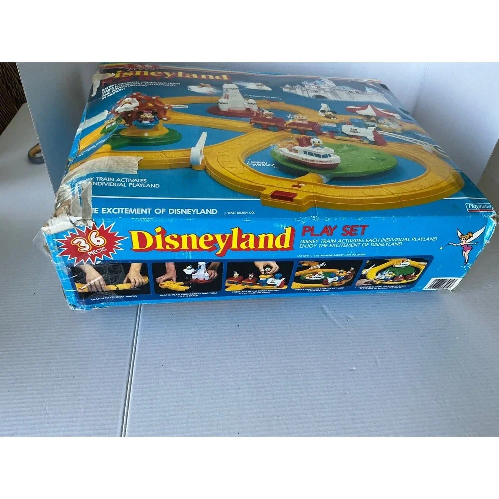 Playmates Vintage Disneyland Play Set Battery Train 31‎ Pieces Mickey Mouse Toy